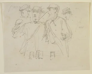 Groep van vier mannen, 1858